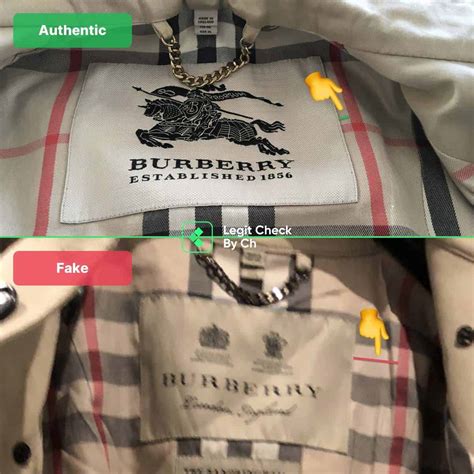 fake burberry jacket vs real|genuine burberry label.